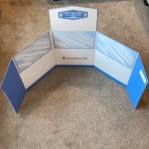 American girl Mia ice rink background